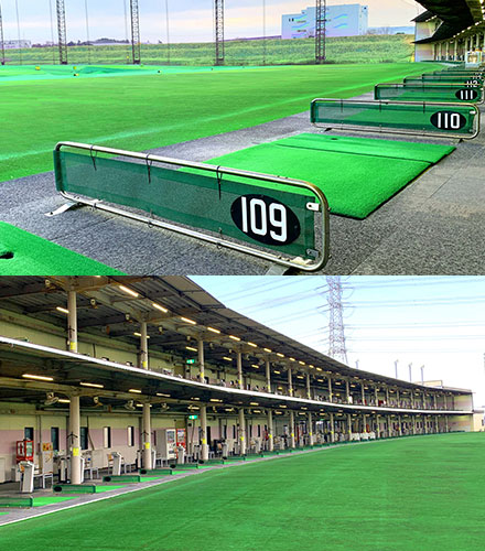 ゆとりの広さをもった練習場