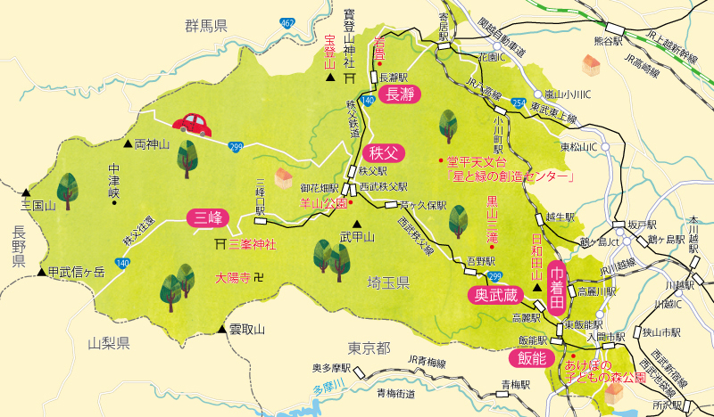 <#自然観光を楽しめる秩父エリア#>